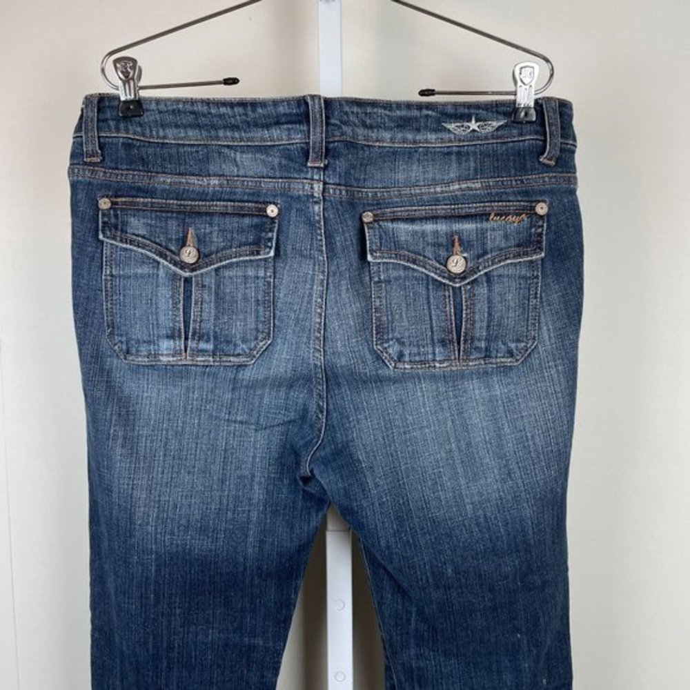 Lucaya Jeans Western Cowgirl Boot Cut Stretch‎ Denim Womens 35 Waist Size 17 - Picture 6 of 8